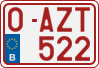 License plate of Belgium, Regular plates (2010)
