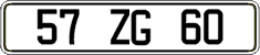 French license plate, FNI