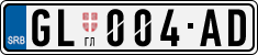 License plate of Serbia, Cars