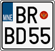 License plate of Montenegro, Motorcycles