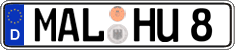 German license plate, Regular plates