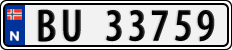 License plate of Norway, Cars