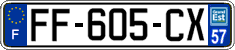 French license plate, SIV (ordinary)