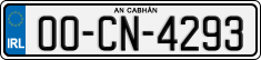 License plate of Ireland, Regular plates