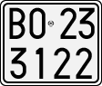 License plate of Italy, Motorcycles (1927 year series)