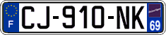 French license plate, SIV (ordinary)