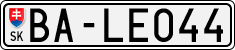 License plate of Slovakia, Vanity Plates