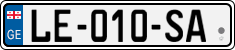 License plate of Georgia, Cars (2014)