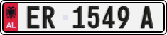 License plate of Albania, Cars (1993)
