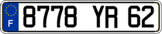 French license plate, FNI