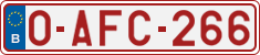 License plate of Belgium, Regular plates (2010)
