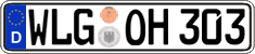 German license plate, Regular plates