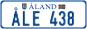 License plate of Åland, Cars (ÅLA 1234)