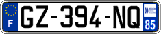French license plate, SIV (ordinary)