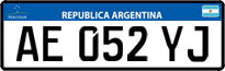 License plate of Argentina, Cars (Mercosur, AB 123 CD)