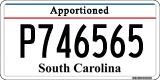 South Carolina, Apportioned (A123456)