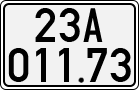 License plate of Vietnam, Cars