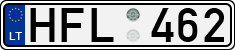 License plate of Lithuania, Cars
