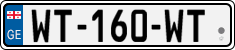 License plate of Georgia, Cars (2014)