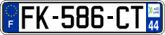 French license plate, SIV (ordinary)