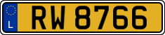 License plate of Luxembourg, 2003 year system