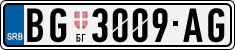 License plate of Serbia, Cars
