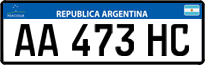 License plate of Argentina, Cars (Mercosur, AB 123 CD)