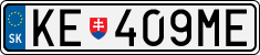 License plate of Slovakia, Cars