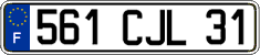 French license plate, FNI