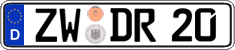 German license plate, Regular plates