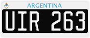 License plate of Argentina, Cars (1995, ABC 123)