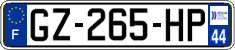 French license plate, SIV (ordinary)