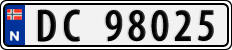 License plate of Norway, Cars