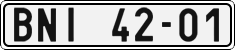 License plate of the Czech Republic, Cars (1960)