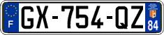 French license plate, SIV (ordinary)
