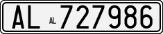 License plate of Italy, Cars (1927 year series)