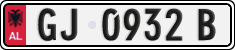 License plate of Albania, Cars (1993)
