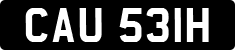 License plate of the United Kingdom, 1963 year system