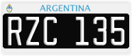 License plate of Argentina, Cars (1995, ABC 123)