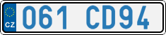 License plate of the Czech Republic, Diplomatic
