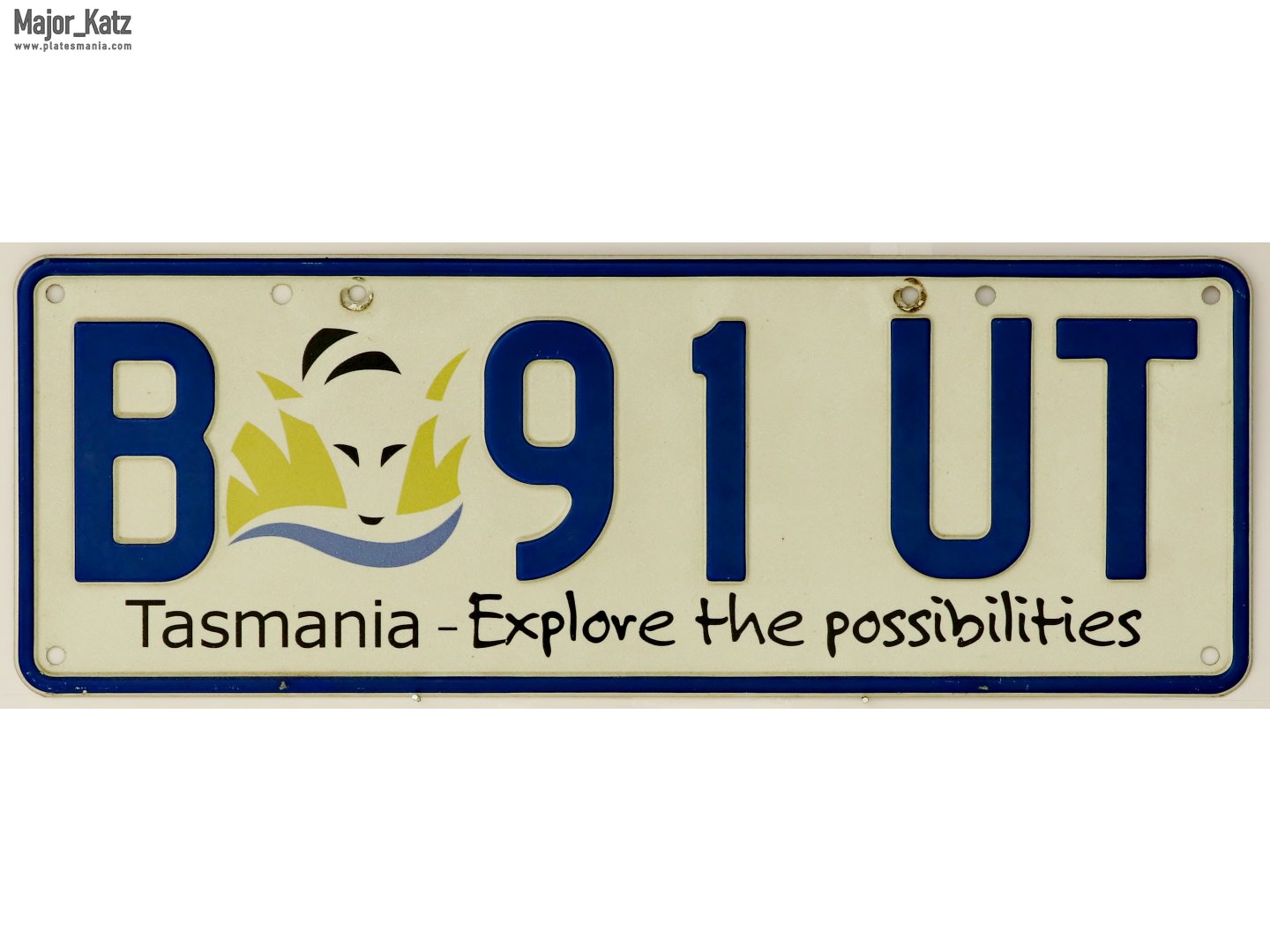 B 91 UT, License plate without vehicle 