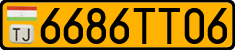 License plate of Tajikistan, Public transport (2009)