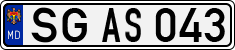 License plate of Moldova, Cars (1992)