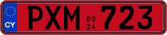 License plate of Cyprus, Rental cars