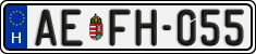 license plates of Hungary, Regular plates (2022)