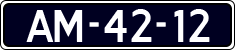 License plate of the Netherlands, Imported oldtimers (cars)
