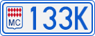 License plate of Monaco, Cars