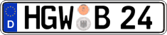 German license plate, Regular plates