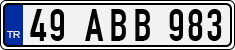 License plate of Turkey, Regular plates