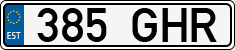 License plate of Estonia, Regular car plates